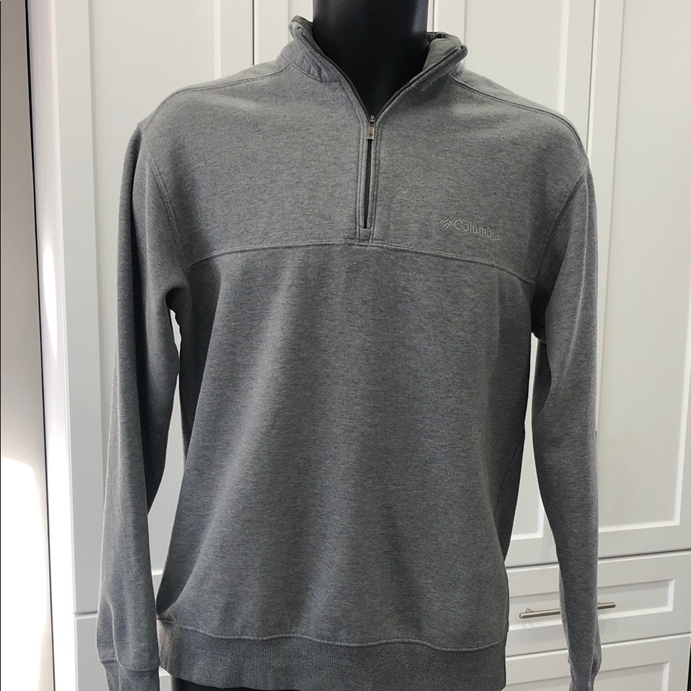 Columbia Quarter Zip Pullover – Men’s Small – Gray